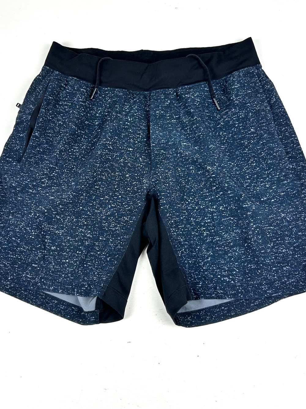 Lululemon THE Short Mens Medium Blue Linerless 7" Camouflage Drawstring LM7901S